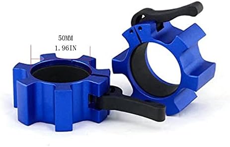 Metal Olympic Barbell Clamps 2inch Heavy Duty Exercise Collars,Weight Clips for 2" Barbell,Quick Release Weight Clamps for Weightlifting, Olympic Lifts Strength Fitness Training 1 Pair