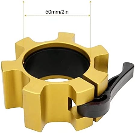 Metal Olympic Barbell Clamps 2inch Heavy Duty Exercise Collars,Weight Clips for 2" Barbell,Quick Release Weight Clamps for Weightlifting, Olympic Lifts Strength Fitness Training 1 Pair