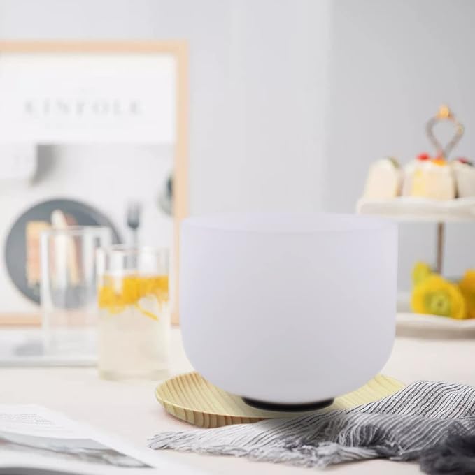 7inch 8inch 9inch Crystal singing bowls set sound bowl for healing Mindfulness, Meditation, Yoga, Spiritual and Body Healing Chakra Bowl (E note (Solar Plexus), 7 inch)