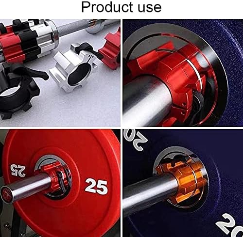 Metal Olympic Barbell Clamps 2inch Heavy Duty Exercise Collars,Weight Clips for 2" Barbell,Quick Release Weight Clamps for Weightlifting, Olympic Lifts Strength Fitness Training 1 Pair