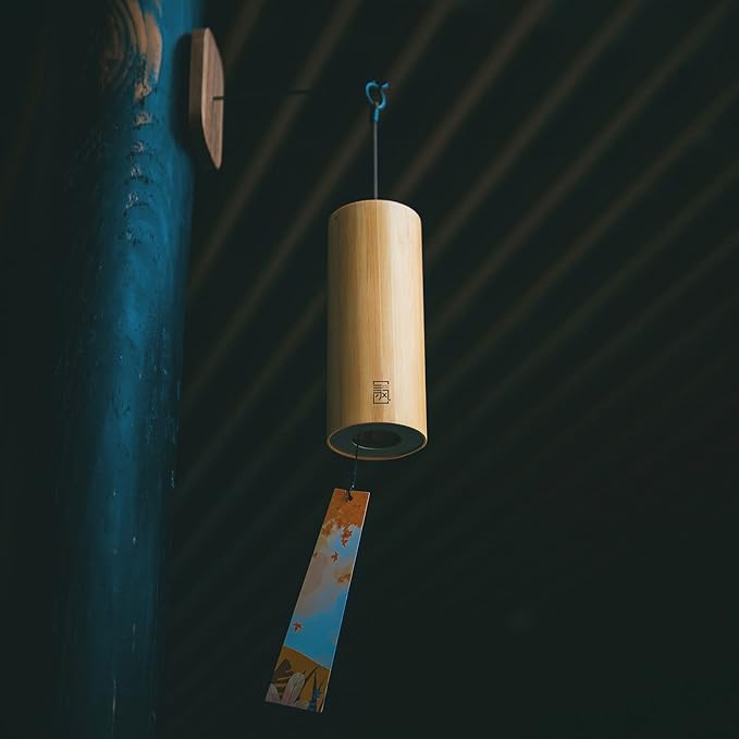 LingTing Bamboo Wind Chimes for Sound Healing, Meditation, Relaxing Emotions,Chord Wind Chimes Hand-Cranked Wind Chimes Unique Decor Gardening Gift for Outdoor Decoration(Dm-Rain), Yellow