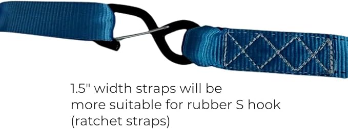 Heavy Duty Soft Loop Tie Down Straps (4PK) 1.5 inches 18 inches 10,000 LBS Breaking Strength Soft tie Downs for Motorcycle, ATV, UTV, Bicycle and Trailer