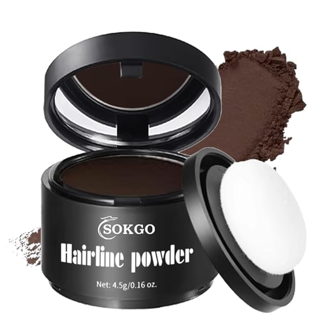 Invisible Hairline Powder, Undetectable Coverage for Bald Spots Receding Hairlines, 3 Seconds Fill for Bald Spots & Thinning Edges, Waterproof, Transfer-Resistant, Natural Matte Finish