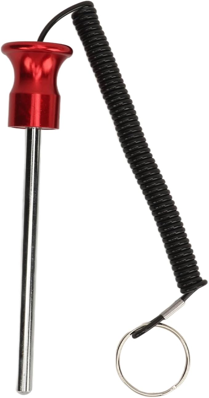 Weight Stack Pin, Weight Machine Pin Magnetic Weight Pin with Pull Rope, Quick Release Pin Universal Replacement Selector Lock Pin Strength Training Equipment for Home Gym (Red)