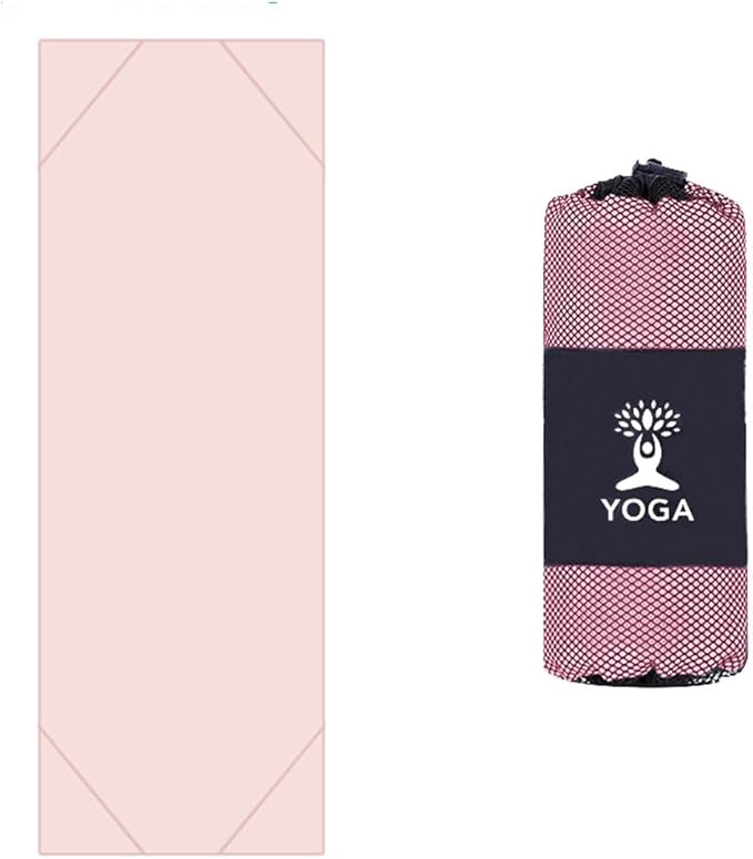Non-Slip Yoga Towel - Superfiber Yoga Towel, hot Yoga Towel, Moisture Absorption, Sweat Absorption, for in Yoga, Pilates, hot Yoga Easy Travel. Size 25.5"x73" (1Pcs), A Colour