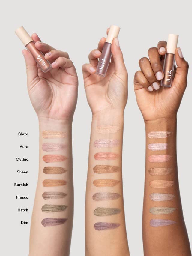ILIA - Chromatic Liquid Powder Eye Tint | Cream-to-Powder Eyeshadow, Smudge-Resistant, Quick-Dry, Weightless, Water-Based | Non-Toxic, Vegan, Cruelty-Free, Clean Makeup (Glaze, 0.12 fl oz | 3.5 ml)