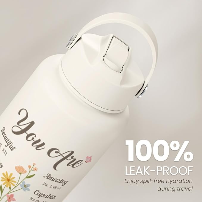 Christian Gifts for Women, Inspiration Water Bottle 32oz Stainless Steel Insulated with Lid, Religious Gifts for Mom Friends Ladies on Birthday Mother's Day Christmas