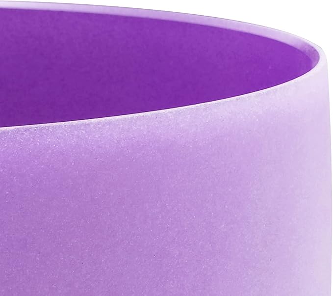 FMTY 10inch Crystal Singing Bowls set prefect pitch(±10HZ) Yellow(Solar Plexus)+ Purple(Crown) with Soft Carrying Bag Sound Bowls Chakra Bowl