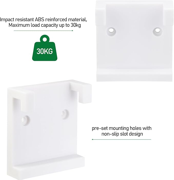 KIBBEH Wall Mount Kit for Exercise Ball Storage Bracket - Heavy Duty Balance Trainer Ball Holder with Hardware, White