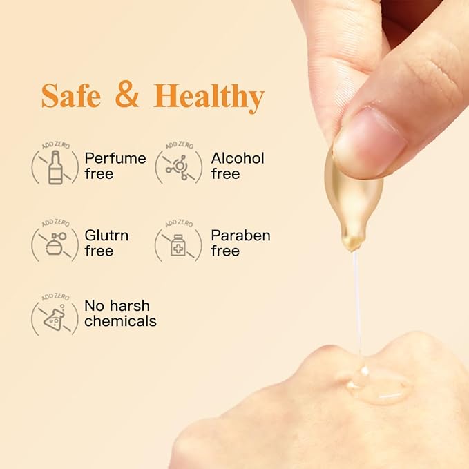 HKH Vitamin C Super Serum for Face - Anti Aging Vitamin E Facial Serum Capsules with Niacinamide, Vit C Serum Oil for Women, Even Skin Tone, Reduce Wrinkles, Moisturise, Travel Friendly (76 Capsules)
