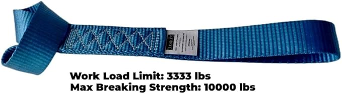 Heavy Duty Soft Loop Tie Down Straps (4PK) 1.5 inches 18 inches 10,000 LBS Breaking Strength Soft tie Downs for Motorcycle, ATV, UTV, Bicycle and Trailer