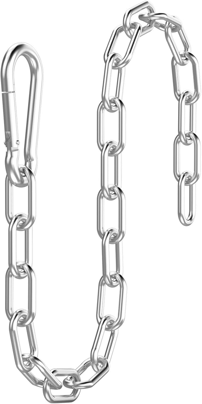 Fitness Extension Chain, 23.6 Inch Gym Weight Lifting Chain Workout Fit for Home Gym, Strength Training, LAT Pull Down - 304 Stainless Steel Cable Machine Extension