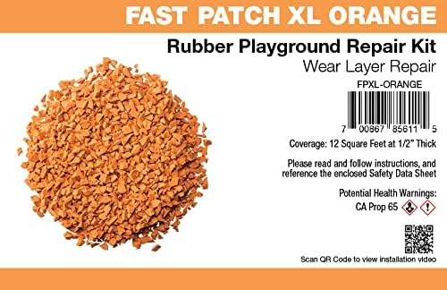 Poured-in-Place Surfacing Repair Kit Fix Rubber Playground (Orange, XL)