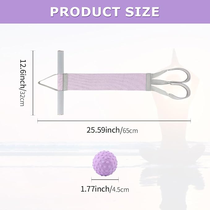 Fabric Resistance Band with Handles, Full-Body Excercise Elastic Bands with Massage Ball Set Pedal Resistance Band for Strength Training, Workout Equipment