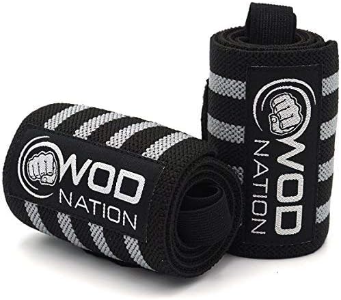 WOD Nation Wrist Wraps for Weightlifting & Strength Training – Professional Gym Straps w/Thumb Loop for Men & Women