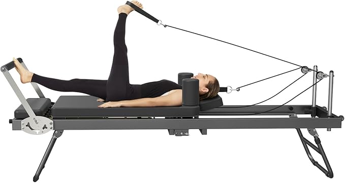 Pilates Reformer Machine,Foldable Home Pilates Reformer Equipment, Small Reformer for Women Use Studio Gym Yoga