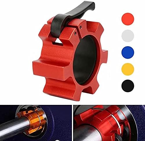 Metal Olympic Barbell Clamps 2inch Heavy Duty Exercise Collars,Weight Clips for 2" Barbell,Quick Release Weight Clamps for Weightlifting, Olympic Lifts Strength Fitness Training 1 Pair