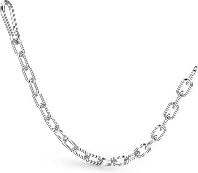 Fitness Extension Chain, 23.6 Inch Gym Weight Lifting Chain Workout Fit for Home Gym, Strength Training, LAT Pull Down - 304 Stainless Steel Cable Machine Extension