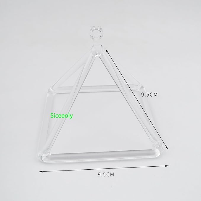 Clear Quartz Pyramid 4 inch Crystal Singing Pyramid Healing Musical Instrument For Sound Healing Meditation With Crystal Singing Bowl Striker