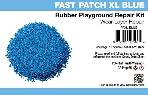 Poured-in-Place Surfacing Repair Kit Fix Rubber Playground (Blue, XL)