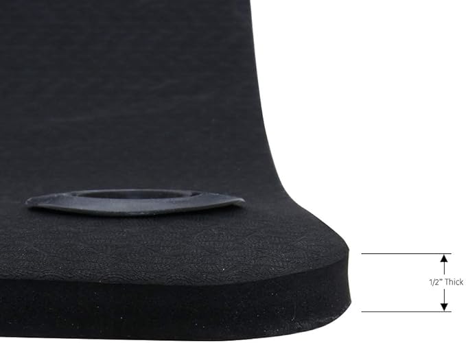 BodySport TPE Exercise Mat for Men and Women – Workout Mat – Perfect for Gyms and Fitness Training – ½ in. Thick, 72 in. Long, Black