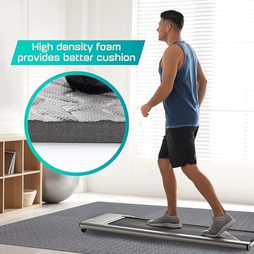 Yes4All 24SQFT-120SQFT Puzzle Exercise Mat for Home Gym, EVA Interlocking Foam Floor Tiles with Border for Workout Equipment