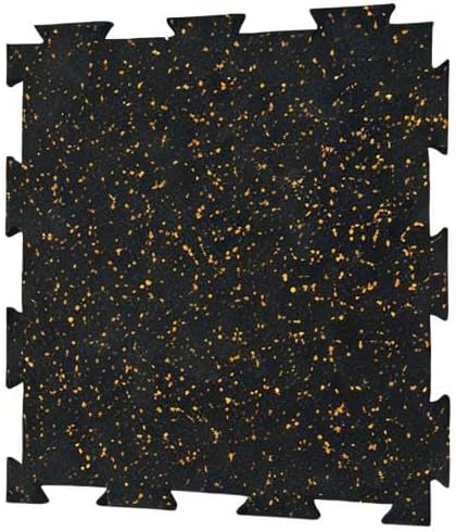 Playsafer Genaflex Lite Rubber 8mm Interlocking Tiles for Gym Flooring, Exercise Equipment, Exercise Areas - 20" X 20"