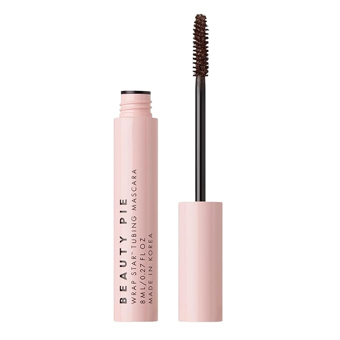 Beauty Pie Wrap Star Tubing Mascara, 0.27 fl oz – Classic Brown, Smudge‑Proof, Flake‑Proof Lengthening & Curling with Glossy Finish, Sensitive‑Eye Safe