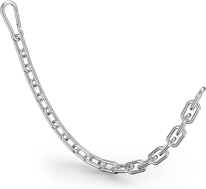 Fitness Extension Chain, 23.6 Inch Gym Weight Lifting Chain Workout Fit for Home Gym, Strength Training, LAT Pull Down - 304 Stainless Steel Cable Machine Extension