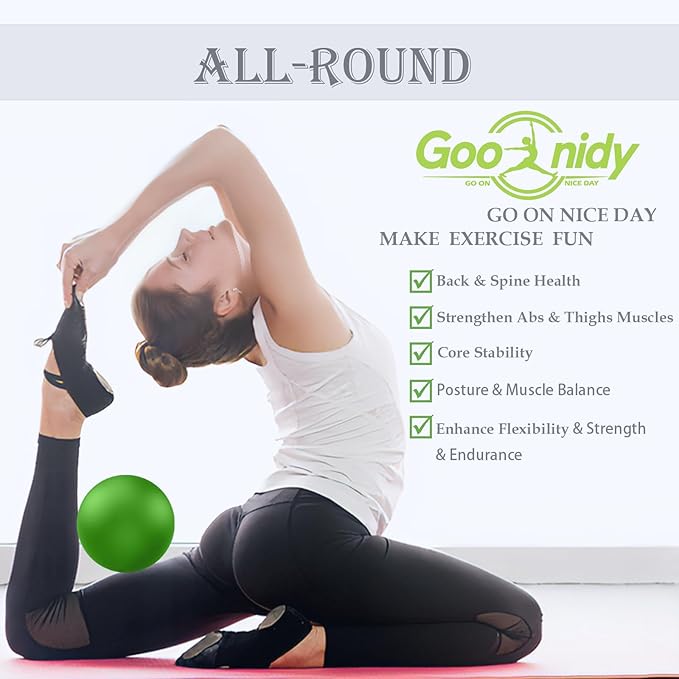 Soft Pilates Ball 9 Inch, Ideal Small Exercise Ball Between Knee Squeeze for Physical Therapy Yoga Core Medicine Abs Pt Bouncy, Mini Rubber Fitball Barre Workout Equipment for Women Men Kid Toddler