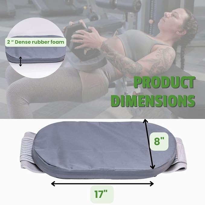 Hip Thrust Pad Women Thick Protection | Booty Glute Workout | Barbell Dumbbell Kettlebells | Sciatic Lower Back | Hip Thrusts Non-Slip | Lightweight Portable