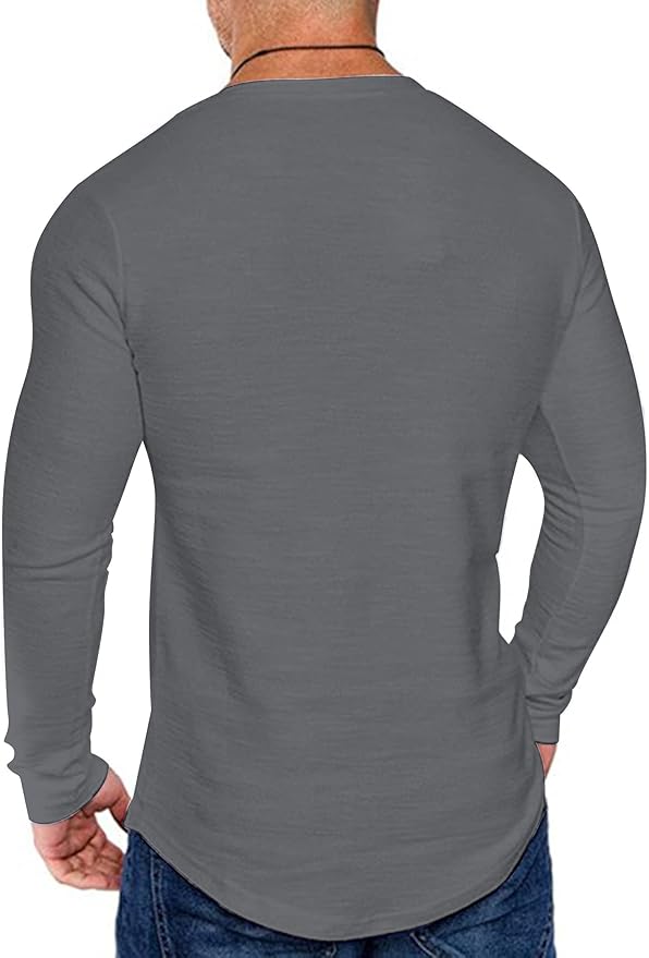 COOFANDY Men 2 Pack Muscle Fitted T Shirt Gym Workout Athletic Long Sleeves Tee