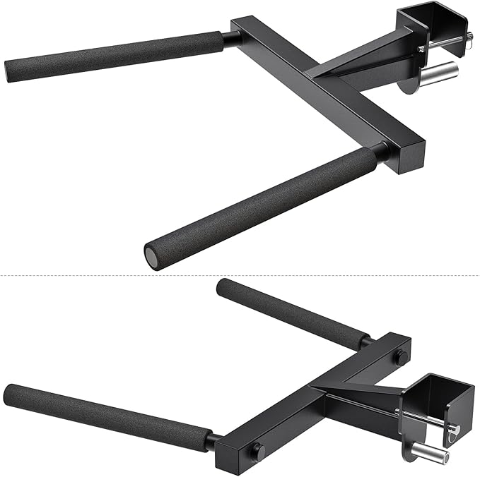Kipika Y-Shaped Dip Bar for Power Cage with 5/8" or 1" Hole - Dip Bar Attachments for Home Gym - Heavy Duty Power Rack Attachments - Squat Rack Accessories for Strength Training
