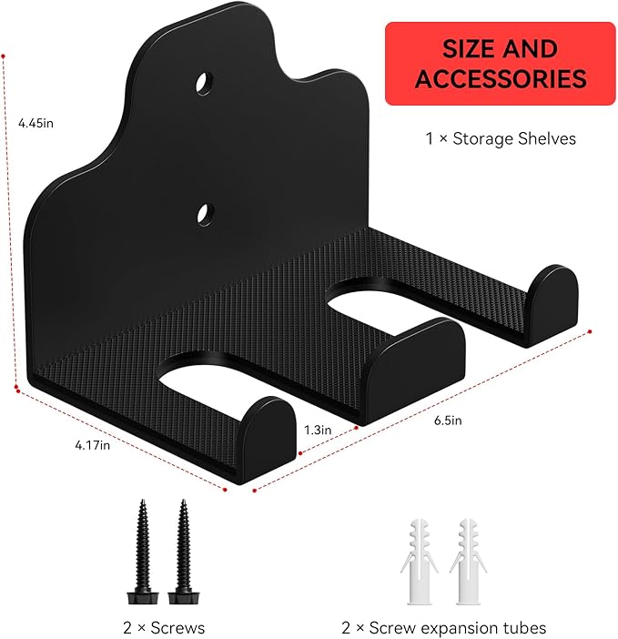Barbell Wall Holder,Single Barbell wall Mount Hanger,Garage Gym Bar Wall Rack,Vertical Olympic Hanger wall Mount Rack,Space Saving Gym Accessory,Holds Under 33mm Bar Size(Black)