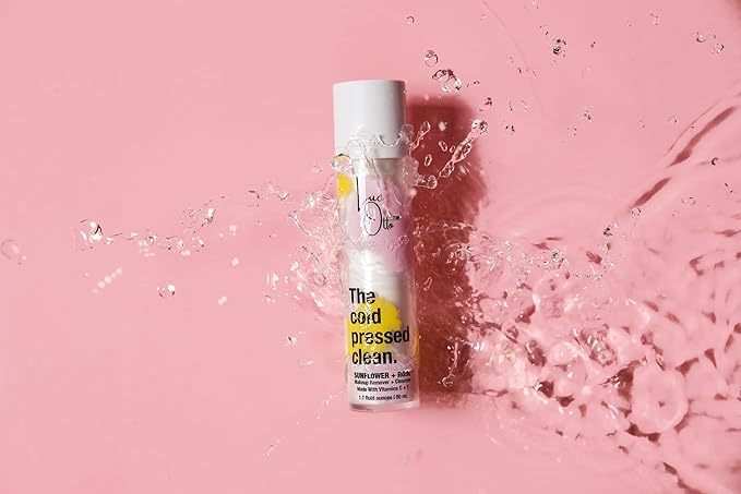 Luc Otto The Cold Pressed Clean Oil Cleanser for Softer Skin - Gentle Double Cleanse and Makeup Remover - Sunflower and Rose Oil with Vitamin C and Vitamin E