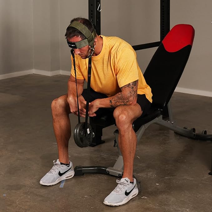 Iron Neck, Versatile Neck Exerciser, Strengthener and Trainer with Adjustable Head and Chin Strap, Portable Head Harness for Weight Lifting, Home and Gym Use