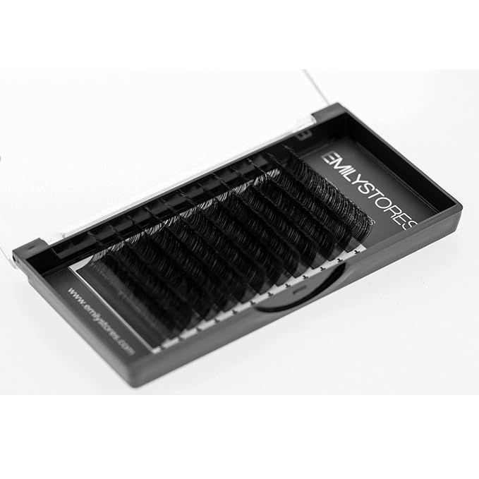 Lash Extension 0.03mm Thickness D Curl 17MM Length Fine Soft Light-Weight Volume Individual Eyelash For Easy Fan Eyelash Extensions, Flower Lashes, Self Fanning Eyelashes (17MM)