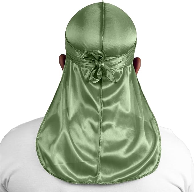 ForceWave 2 Pieces Silky Durag Pack for Men Women Waves, Premium Satin Deluxe Du-rag