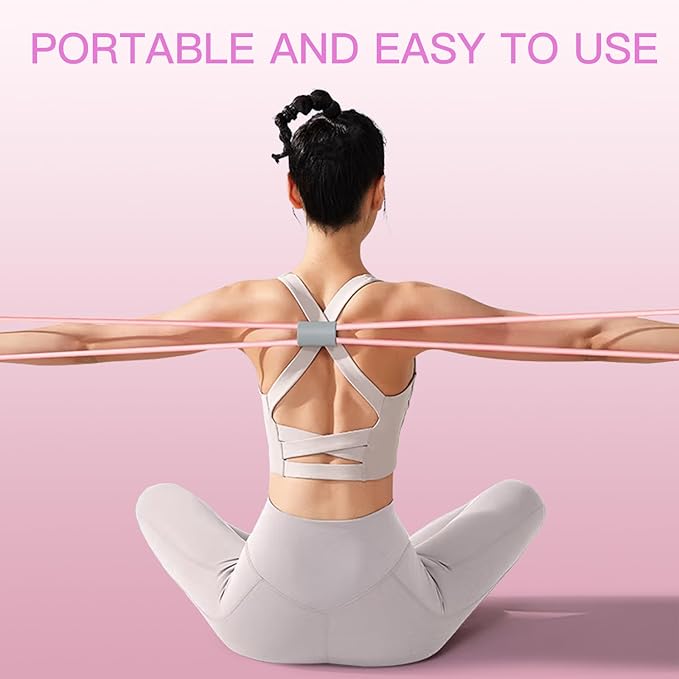 Figure 8 Fitness Resistance Bands with Handles - 4-Piece Set for Full-Body Workouts - Ideal for Strength Training, Physical Therapy, and Home Gym