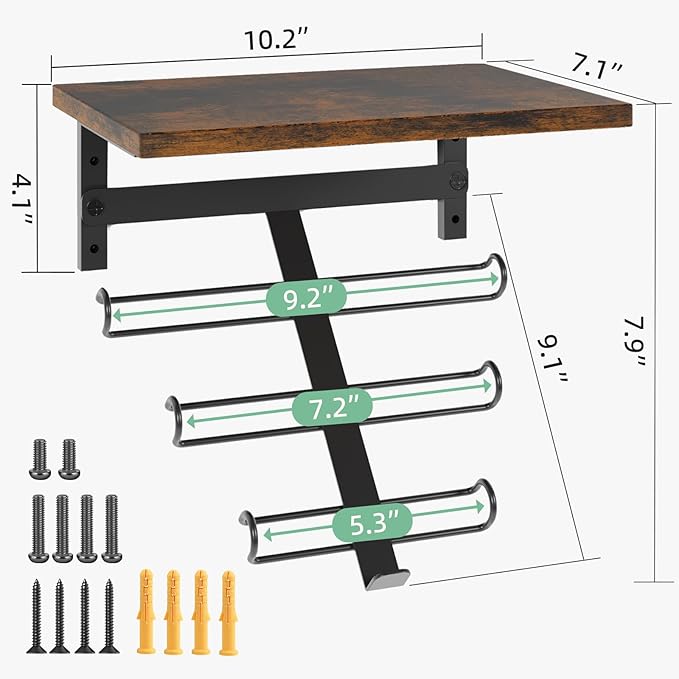 TJ.MOREE Resistance Rack Band Storage Hanger with Shelf Gym Equipment Organizer, Storage Rack for Home Gym