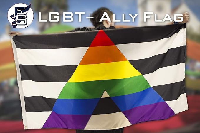 FlagSource Decorative Nylon Flags (3x5', Pride Ally)
