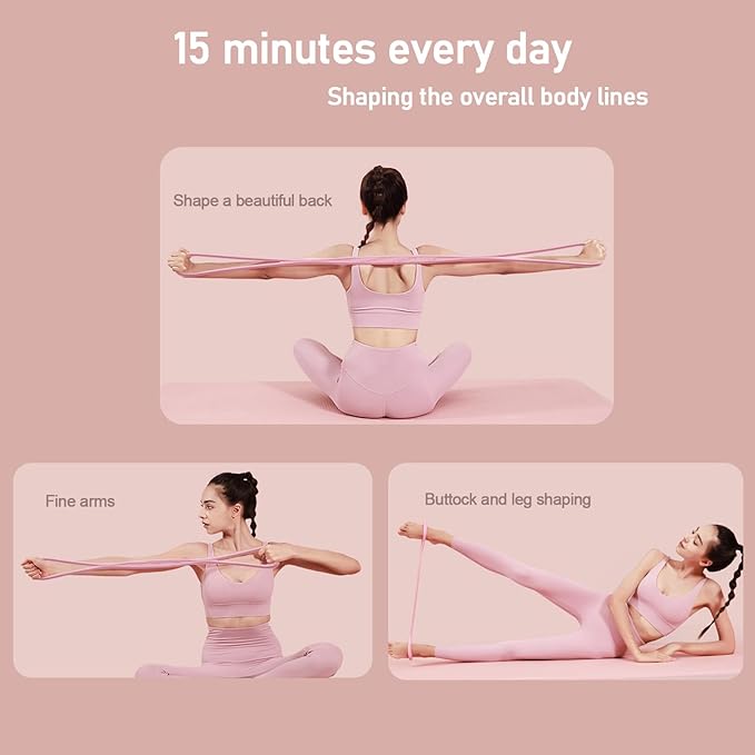 Figure 8 Resistance Band, Resistance Bands for Working Out, Arm Exercise Band for Women, Resistance Bands for Arms Back Stretch Training