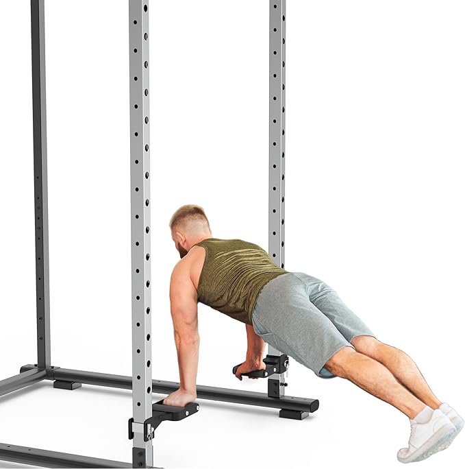 Kipika Y-Shaped Dip Bar for Power Cage with 5/8" or 1" Hole - Dip Bar Attachments for Home Gym - Heavy Duty Power Rack Attachments - Squat Rack Accessories for Strength Training