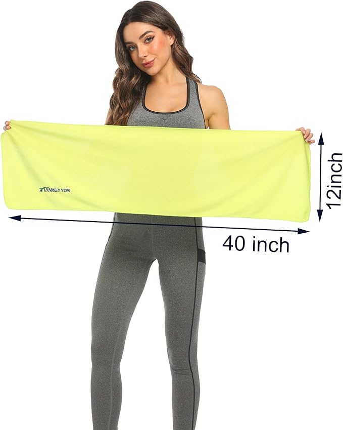 4 Pack Microfiber Gym Towels Set for Sports Fitness, Yoga, Workout, Exercise, Tennis, Super Soft and Quick-Drying Towels for Men Women (40inch X 12inch)