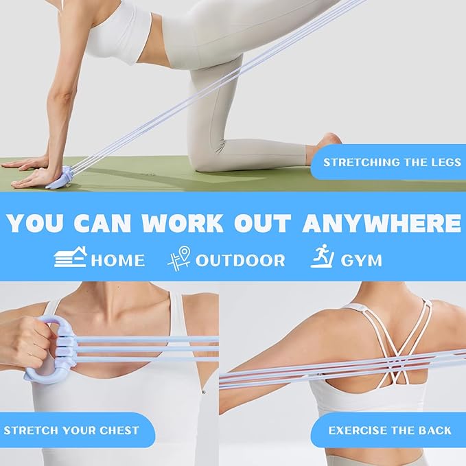 Resistance Bands with Handles, Single Resistance Bands, Exercise Bands with Comfortable Handles, Resistance Training, Physical Therapy, Home Workouts, Fitness, Pilates