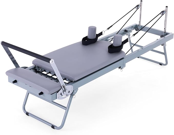 ARKANTOS Pilates Reformer Machine Foldable, Reformer Pilates Equipment for Gym Workout and Home Use, Suitable for Intermediate and Beginners Users