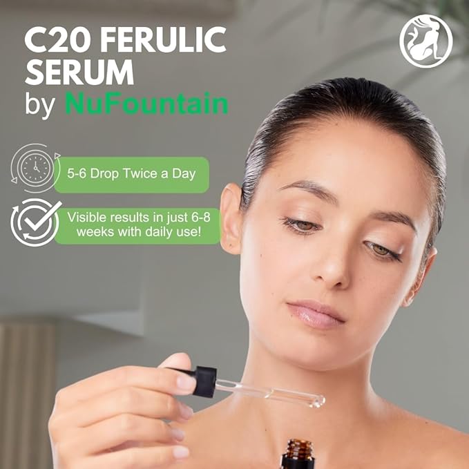 NuFountain® C20® Ferulic HAND CRAFTED C20 L-Ascorbic Acid Serum. Made Fresh When Ordered