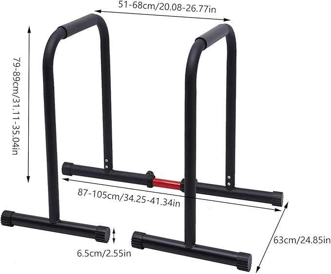 Functional Heavy Duty Dip Stands, Adjustable Parallel Bars for Home Workout, Parallel Bars Workout Exercise Equalizer Bars Fitness, 440LBS Load Capacity