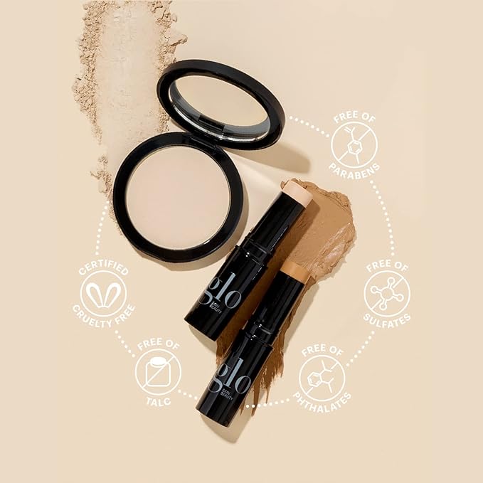 Glo Skin Beauty Luminous Liquid Mineral Foundation Makeup with SPF 18 (Linen) - Improves Uneven Skin Tone, Smooths & Corrects Imperfections, Sheer to Medium Coverage, Dewy Finish