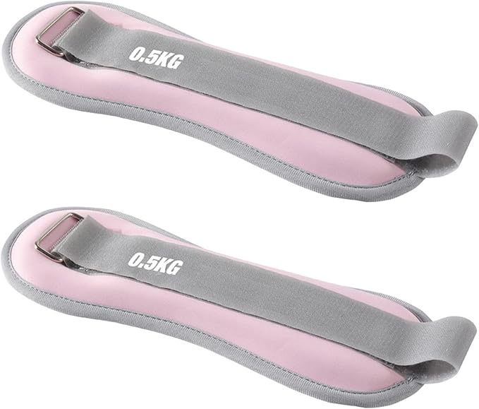2pcs Adjustable Ankle Sandbag with Hand Tied Strap, Strength Training for Dance Leg Wrist Weight (1.1lb)